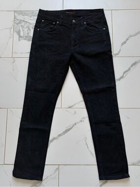 Nudie Jeans Lean Dean Dry Cold Black Denim Men’s Size 32x30 Organic Cotton